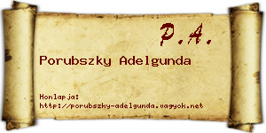 Porubszky Adelgunda névjegykártya